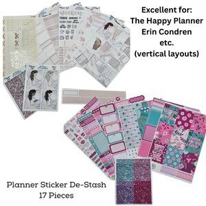 Planner Sticker De-Stash - 2 Sets - 17 Pieces